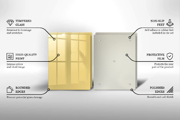 Tocător sticlă Galben