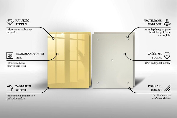 Tocător sticlă Galben