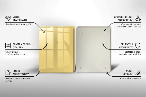 Tocător sticlă Galben