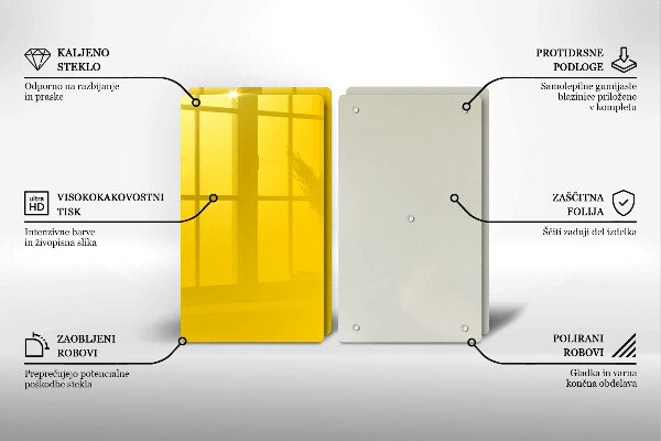 Tocător sticlă Galben