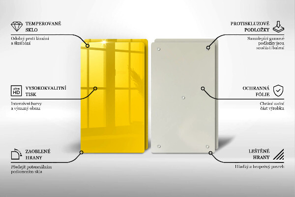 Tocător sticlă Galben