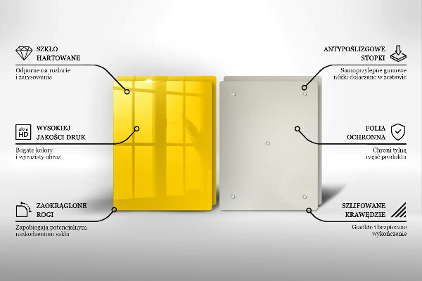 Tocător sticlă Galben