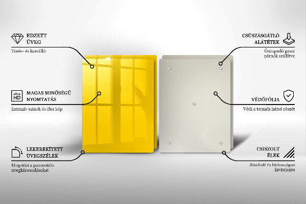 Tocător sticlă Galben
