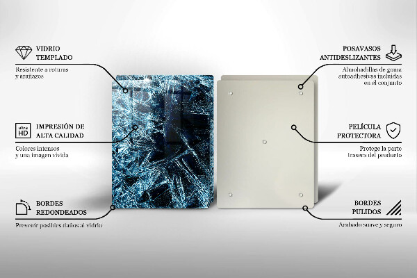 Tocător de bucătărie Structură de gheață ascuțită