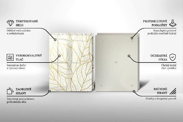 Tocător de bucătărie Model de frunze în linie