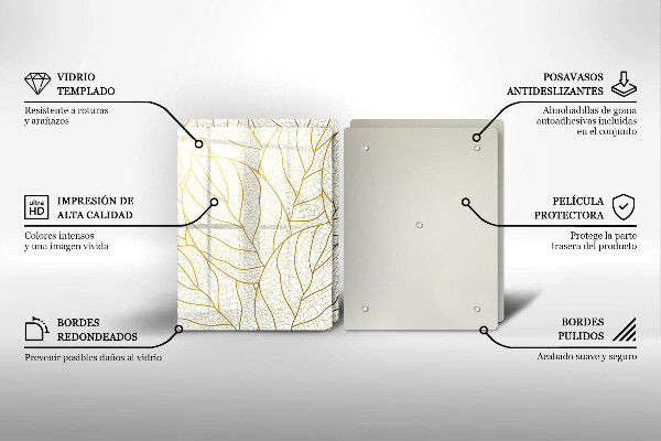 Tocător de bucătărie Model de frunze în linie