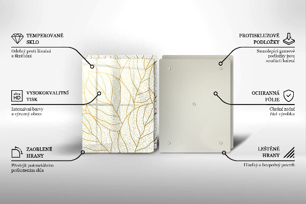 Tocător de bucătărie Model de frunze în linie