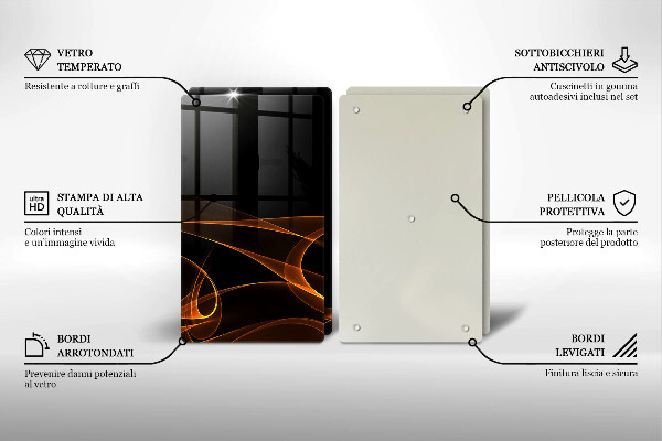 Tocător de bucătărie Linii abstracte