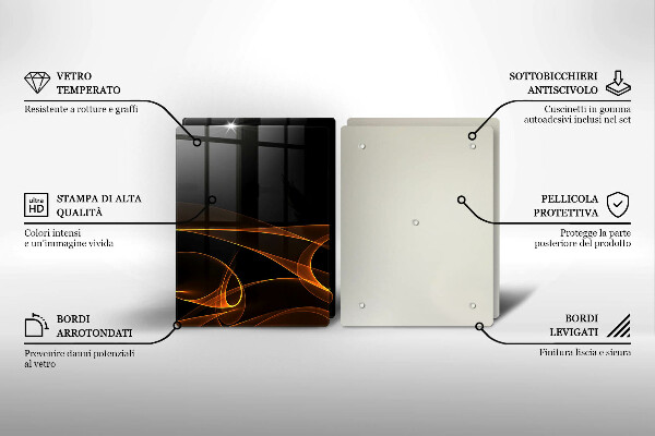 Tocător de bucătărie Linii abstracte