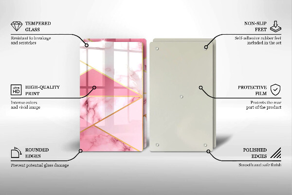 Tocător de bucătărie Marmură geometrică