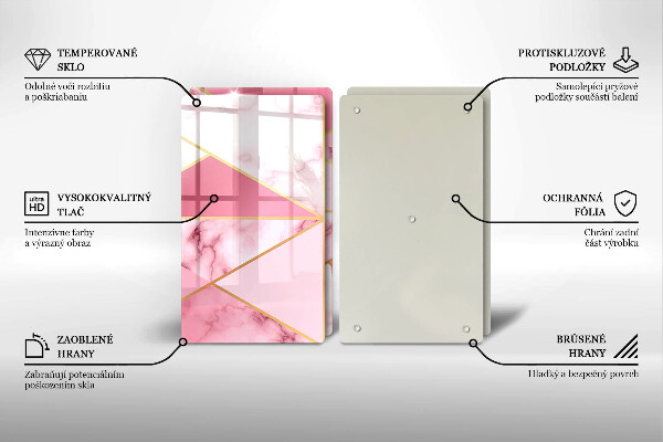 Tocător de bucătărie Marmură geometrică