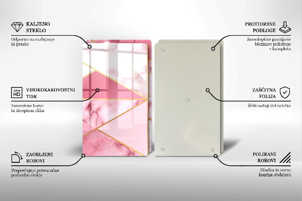 Tocător de bucătărie Marmură geometrică