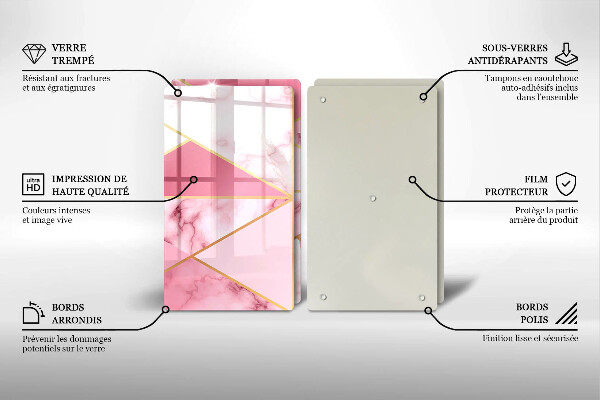 Tocător de bucătărie Marmură geometrică