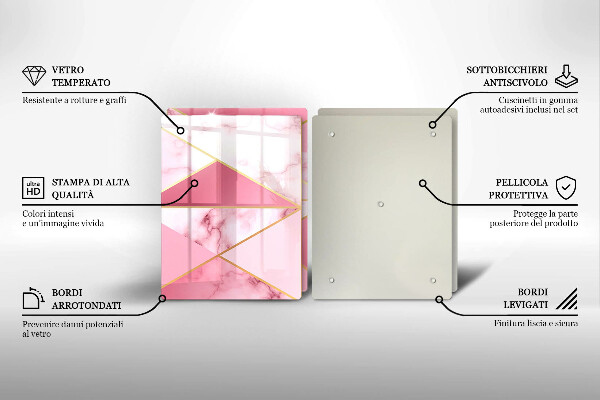 Tocător de bucătărie Marmură geometrică