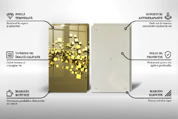 Tocător de bucătărie Geometrie abstractă 3D