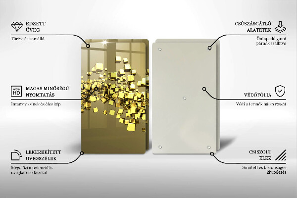 Tocător de bucătărie Geometrie abstractă 3D