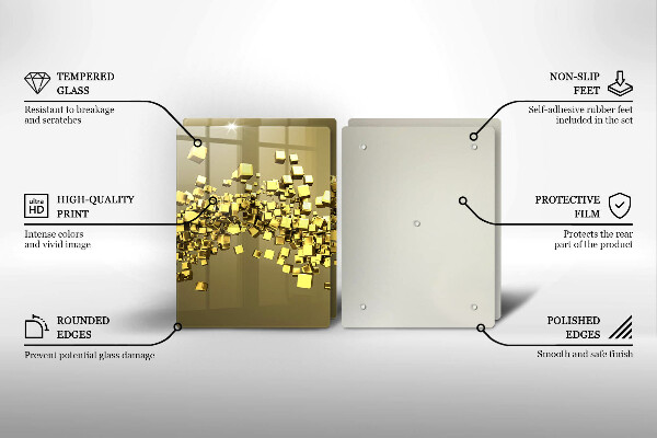 Tocător de bucătărie Geometrie abstractă 3D