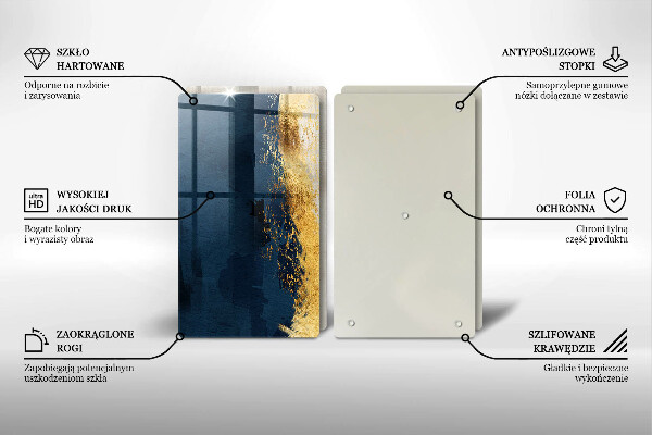 Tocător de bucătărie Abstracția aurului