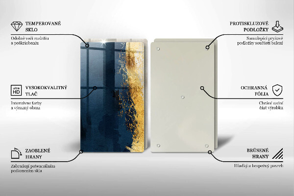 Tocător de bucătărie Abstracția aurului