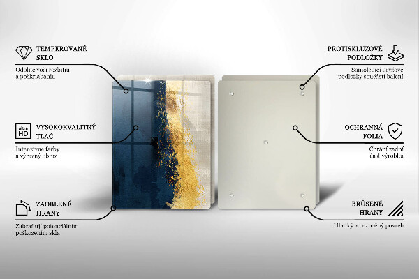 Tocător de bucătărie Abstracția aurului