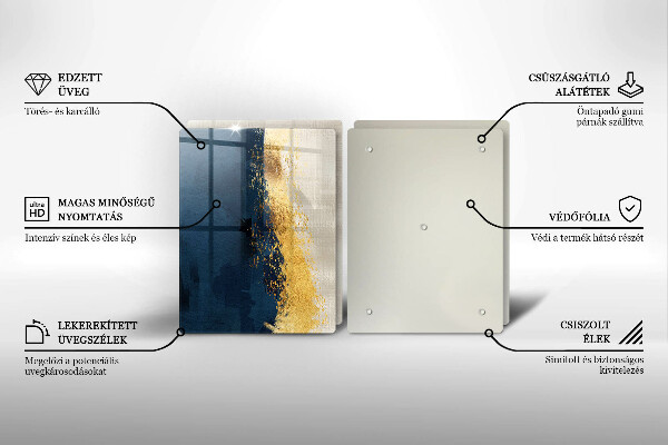 Tocător de bucătărie Abstracția aurului