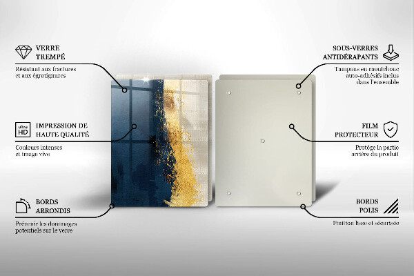 Tocător de bucătărie Abstracția aurului