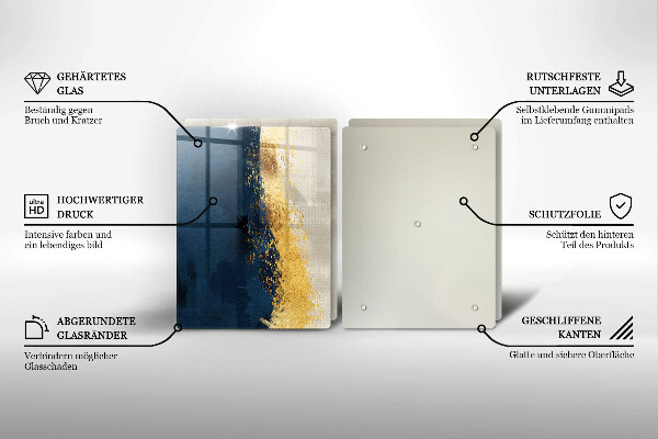 Tocător de bucătărie Abstracția aurului