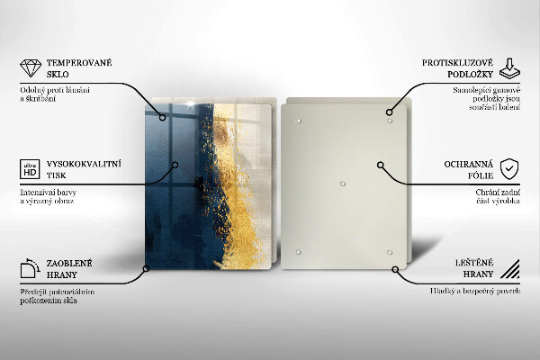 Tocător de bucătărie Abstracția aurului