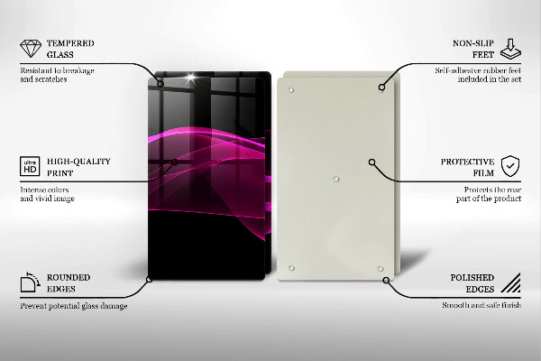 Tocător de bucătărie Abstracție roz