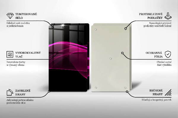 Tocător de bucătărie Abstracție roz