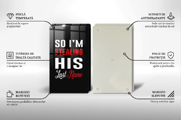 Tocător de bucătărie Inscripție propoziție model