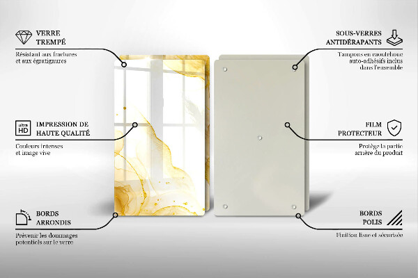 Tocător de bucătărie Abstracția aurie