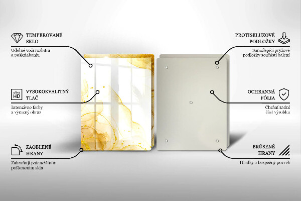 Tocător de bucătărie Abstracția aurie