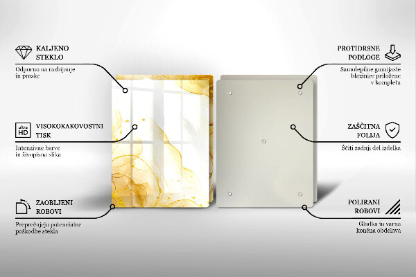Tocător de bucătărie Abstracția aurie