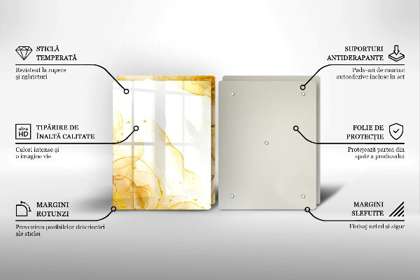 Tocător de bucătărie Abstracția aurie