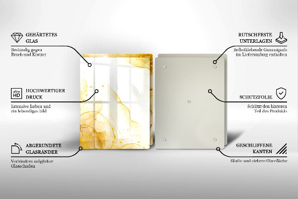 Tocător de bucătărie Abstracția aurie
