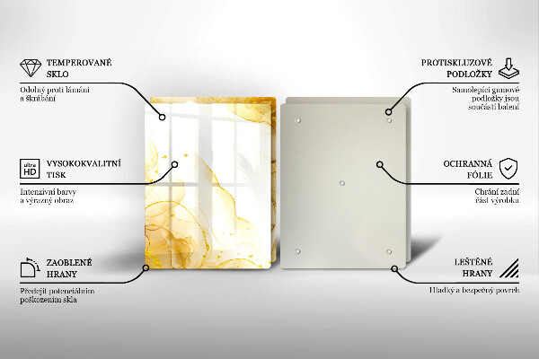 Tocător de bucătărie Abstracția aurie