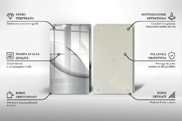 Tocător de bucătărie Design cu linii abstracte