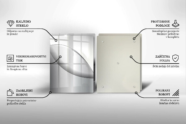 Tocător de bucătărie Design cu linii abstracte