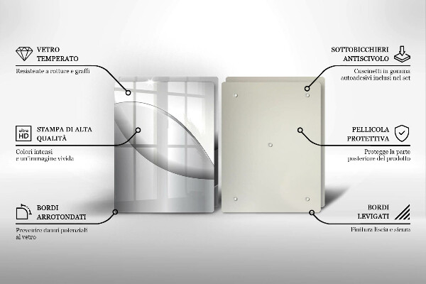 Tocător de bucătărie Design cu linii abstracte