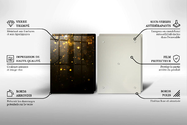 Tocător de bucătărie Sclipici auriu