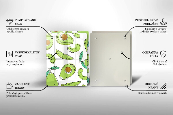 Tocător de bucătărie Avocado și pere