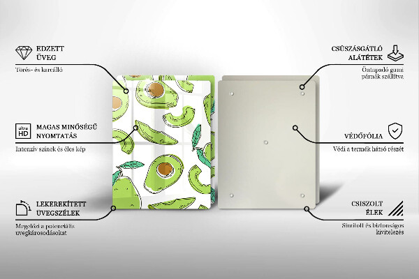 Tocător de bucătărie Avocado și pere