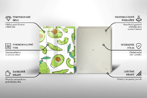 Tocător de bucătărie Avocado și pere