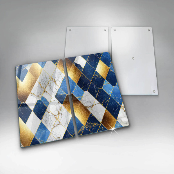 Tocător sticlă Romburi de marmură aurie