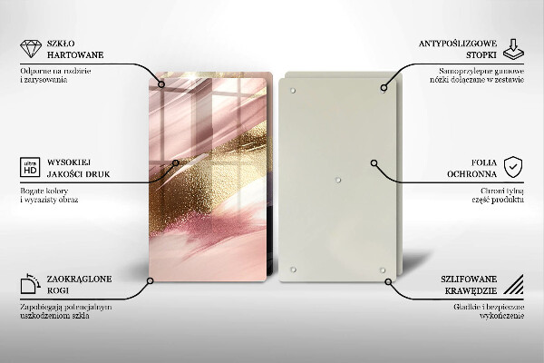 Tocător sticlă Pete pastelate