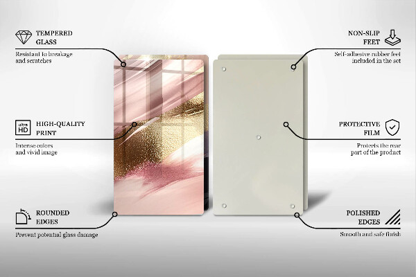 Tocător sticlă Pete pastelate