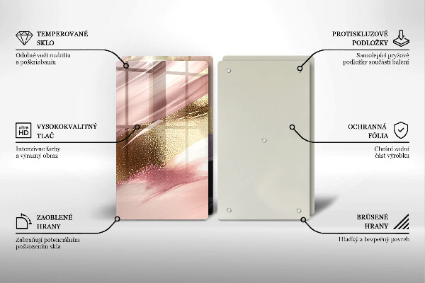 Tocător sticlă Pete pastelate