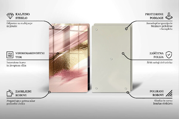 Tocător sticlă Pete pastelate