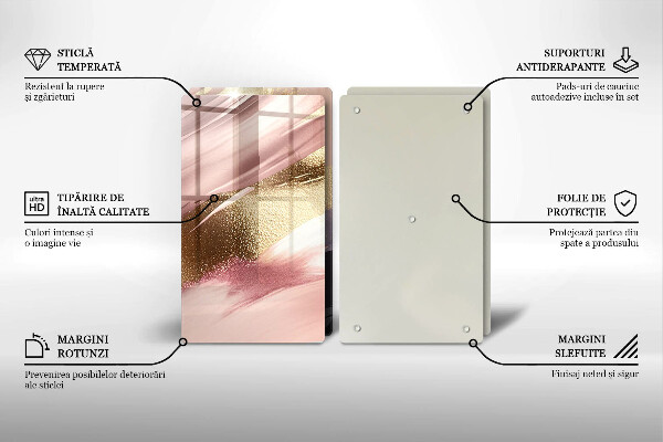 Tocător sticlă Pete pastelate